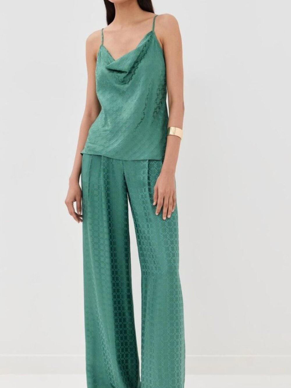 NWOT Veronica Beard Silk Patterned Pantsuit + Tank - Picture 8 of 16